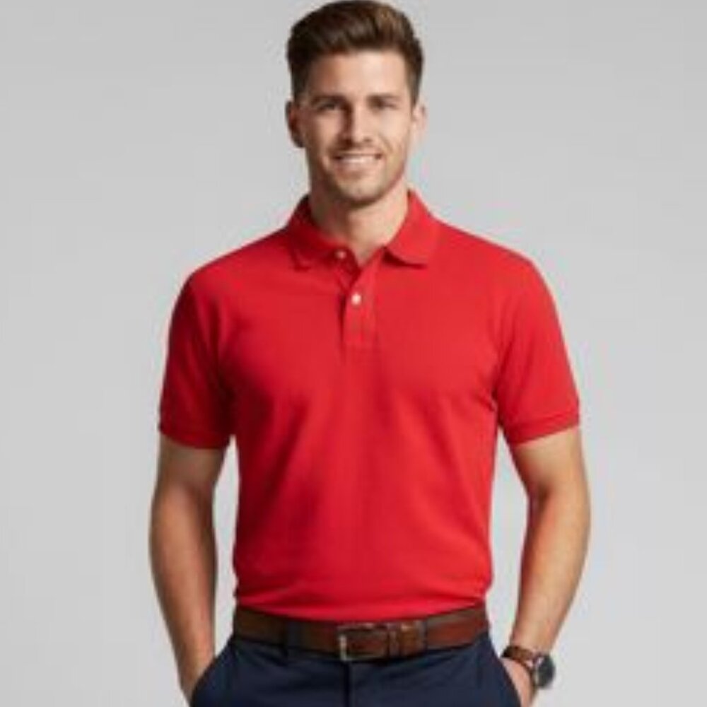 Croft & Barrow Polo Shirt Mens L Red Easy Care Short Sleeve Classic